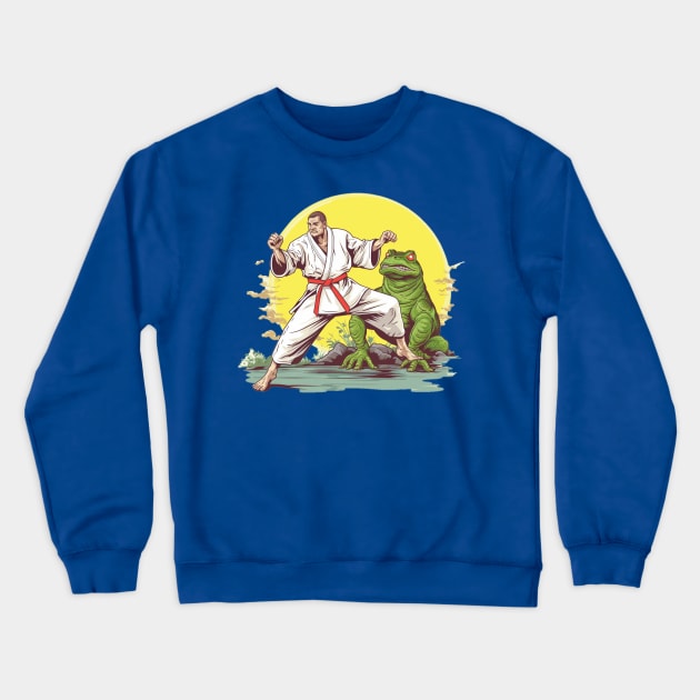 Karate Frog Crewneck Sweatshirt by Jason's Finery